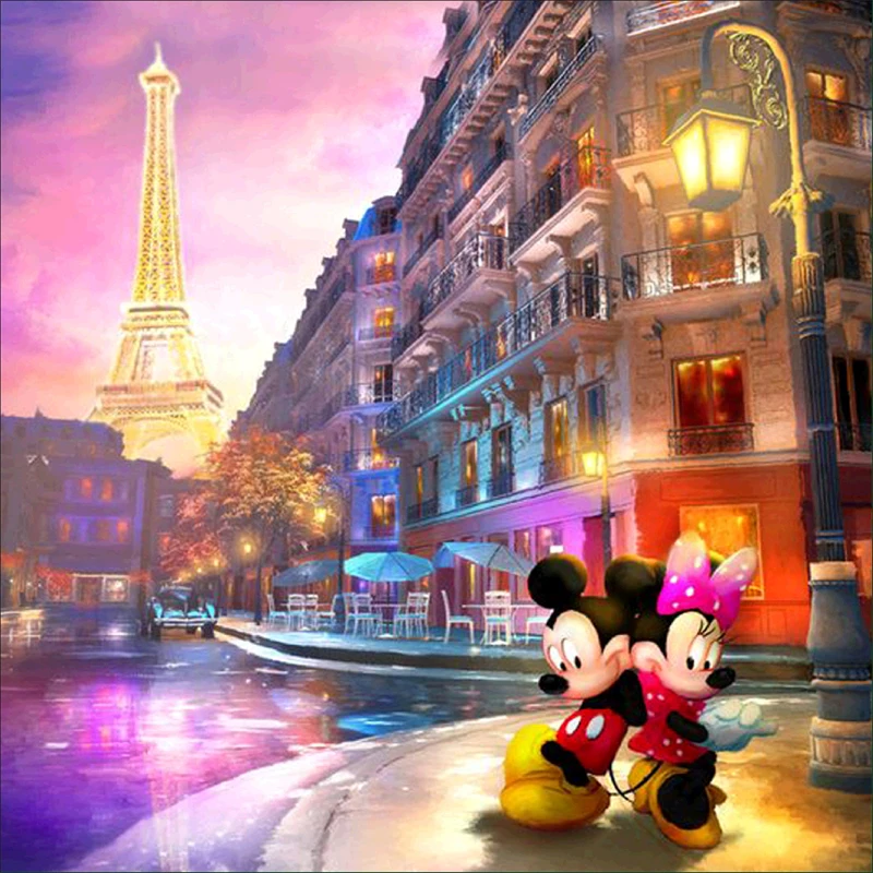 

5D Diy Diamond Painting Cross Stitch Mickey Mouse Embroidered Diamond Mosaic Picture round Diamond art Gift home decorate
