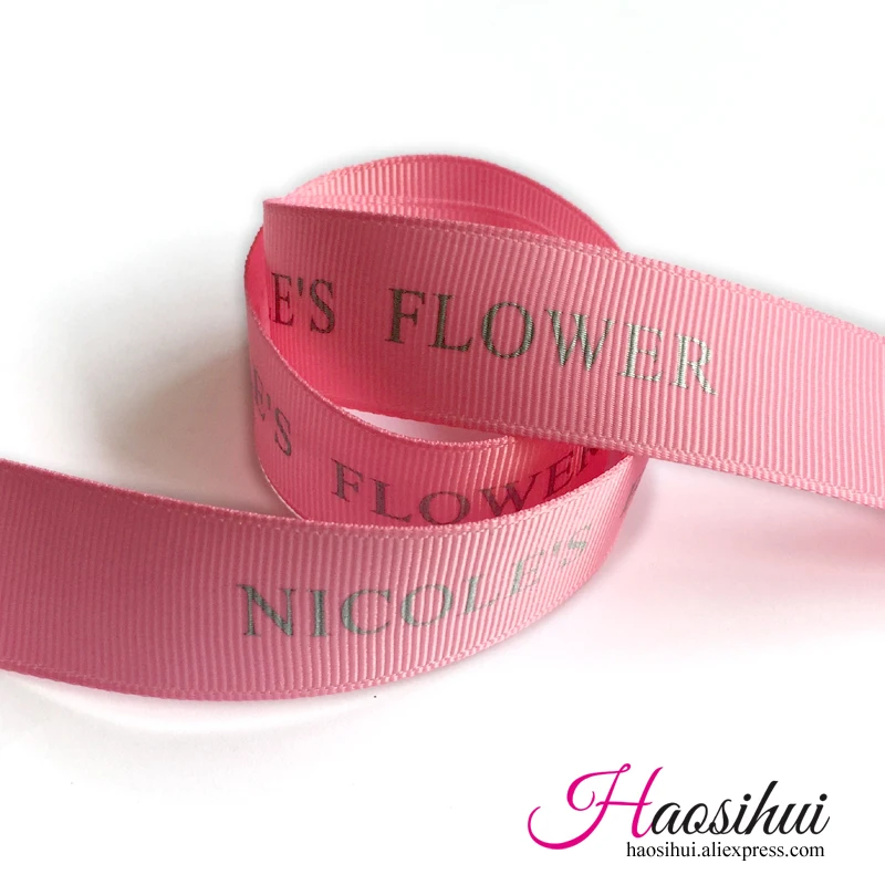 HAOSIHUI бесплатный дизайн 5/8 ''(16 мм) Grosgrain поставщики печатных брендов ленты
