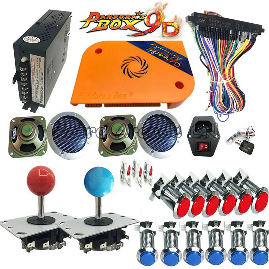 Аркадная игра сделай сам комплект Pandora Box 9D 2222 в 1 с блоком питания копия Sanwa