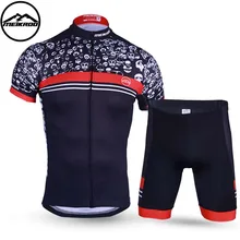 MEIKROO Black skull Cycling Jersey Bicycle Wear Summer Cycle Clothing Maillot Ropa Ciclismo MTB Bike Clothes Racing Shorts F4