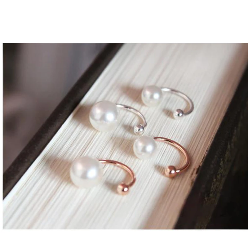 

Women Fashion Personality Earrings Simple Artificial Pearl Ear Bone Clip Earring Without Pierced Ear Clip for Ladies