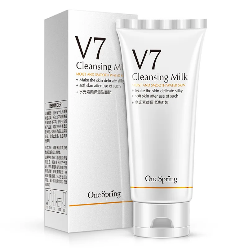 

100g OneSpring V7 Facial Cleanser Moisturizing Deep Cleansing Rich Foaming Lifting Skin Acne Treatments Oil Control Shrink Pores