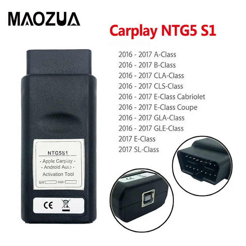 Автомобильный активатор Maozua для Benz NTG5 S1 NTG5S1 Carplay и Android Инструмент OBD Iphone5/6/7 без