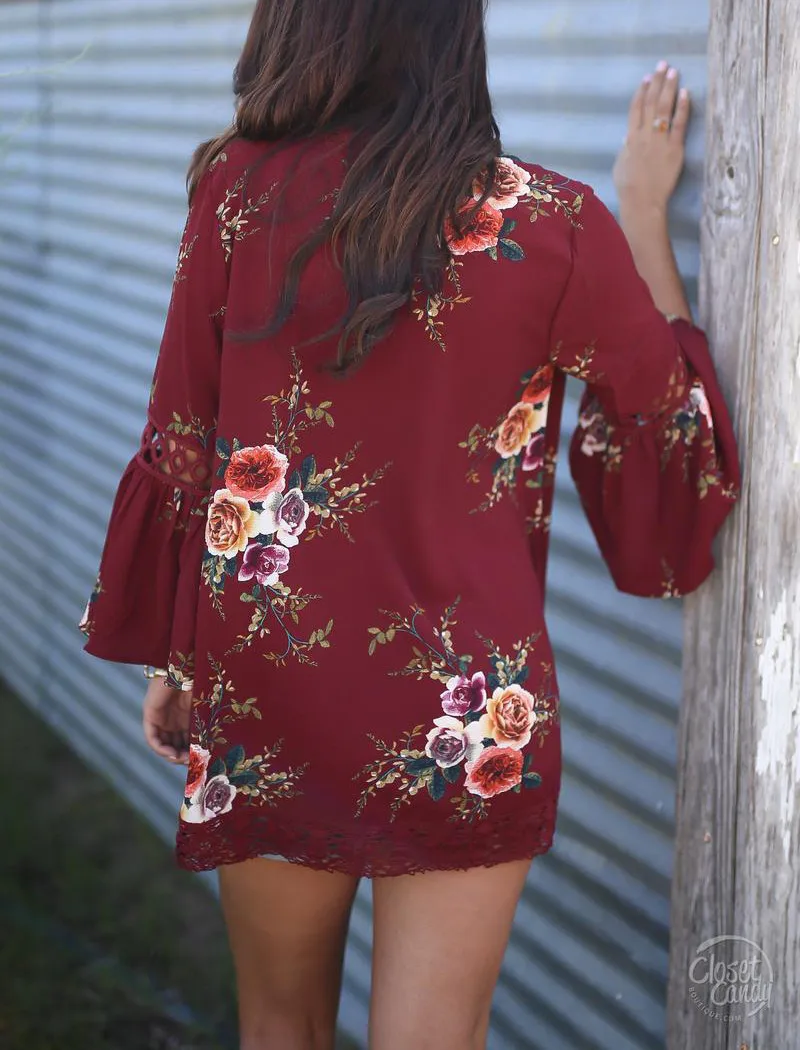 Gladiolus 2019 Spring Womens Tops And Blouses Loose Floral Print Flare Sleeve Lace Women Kimono Cardigan Summer Shirts Plus Size (63)