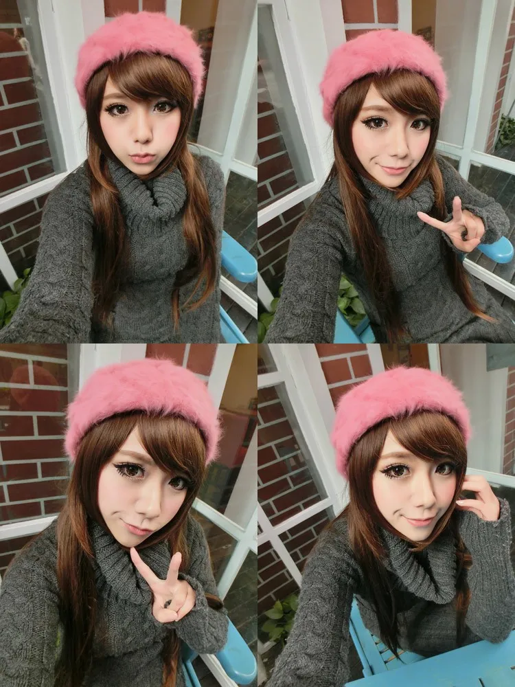 Корейский стиль женский милый мех оптовая продажа Соболь берет qiu dong женский Вязание кроличьей шерсти Женская модная шапка