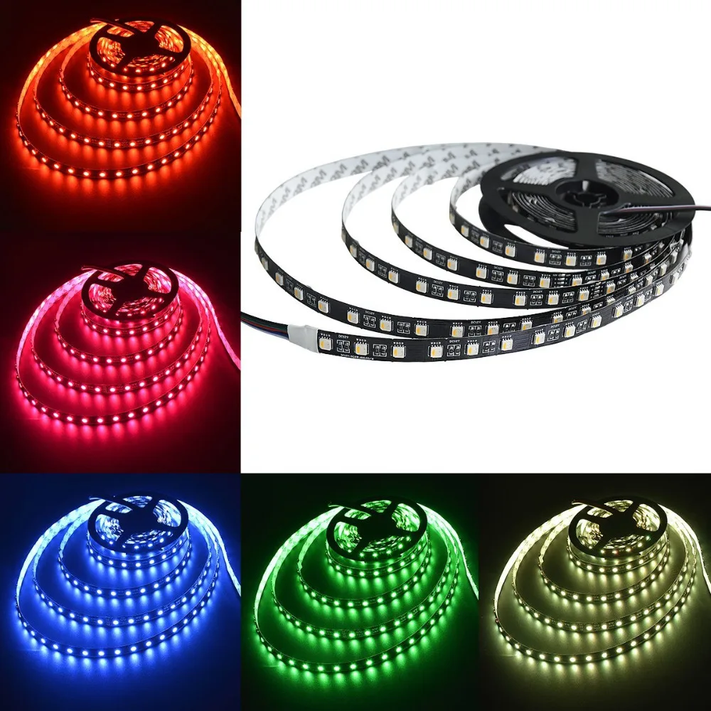 Светодиодная ленсветильник 5050 RGBW 5 м 4 цвета в 1 RGB + теплый белый холодный | Отзывы и видеообзор