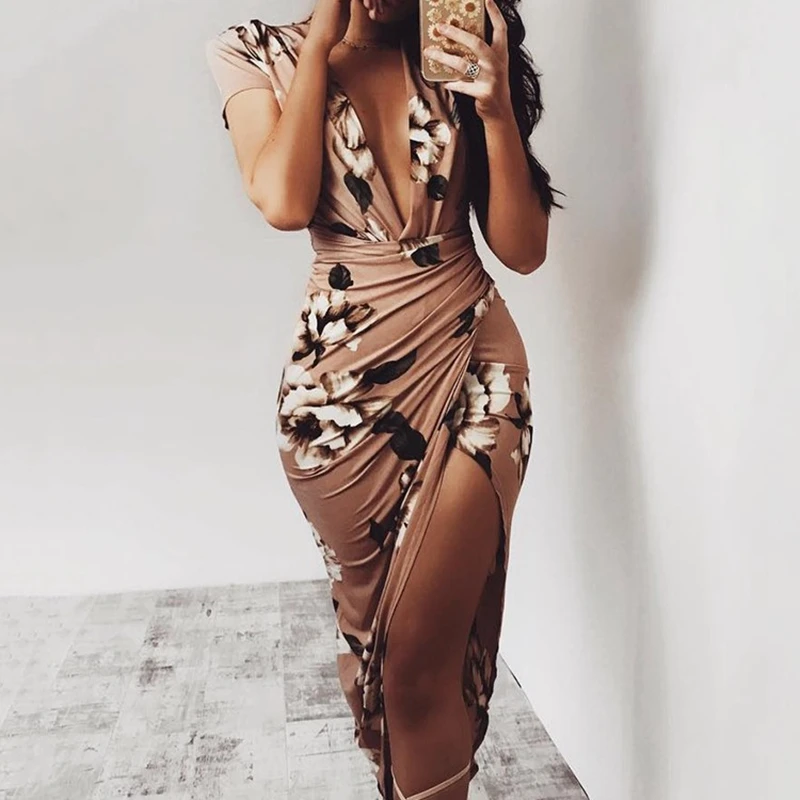 جديد إمرأة مثير v العنق السامي قص bodycon كم قصير حزب كوكتيل شاطئ قصير ميدي اللباس جديد إمرأة مثير v العنق السامي قص bodycon كم قصير حزب كوكتيل شاطئ قصير ميدي اللباس