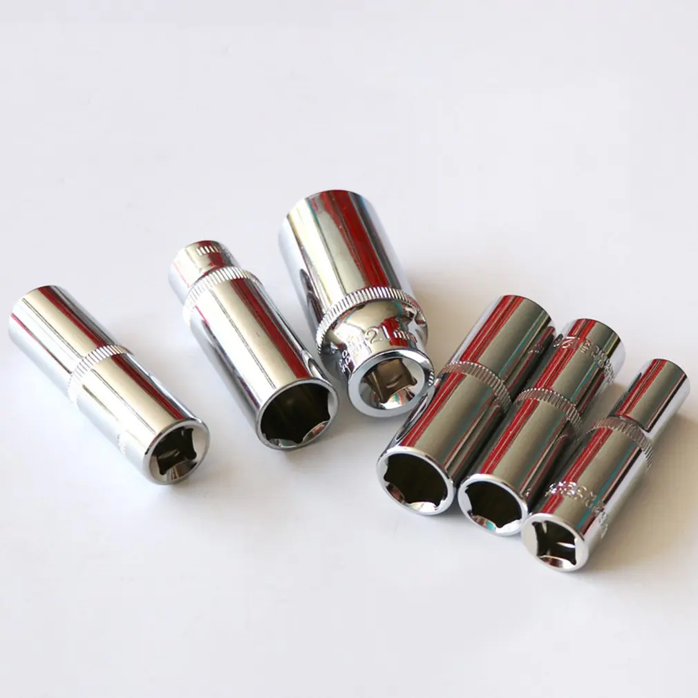 

DICHUANG 3/8 Inch 6mm~24mm Hexagon long sleeve Socket Wrench Head Inner Hexagon Spanner Allen Head Auto Repair Tool