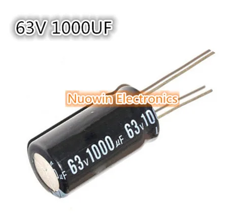 

5pcs 1000UF 63V 16*25mm Electrolytic Capacitor 63V 1000UF Aluminum Electrolytic Capacitor 16X25mm