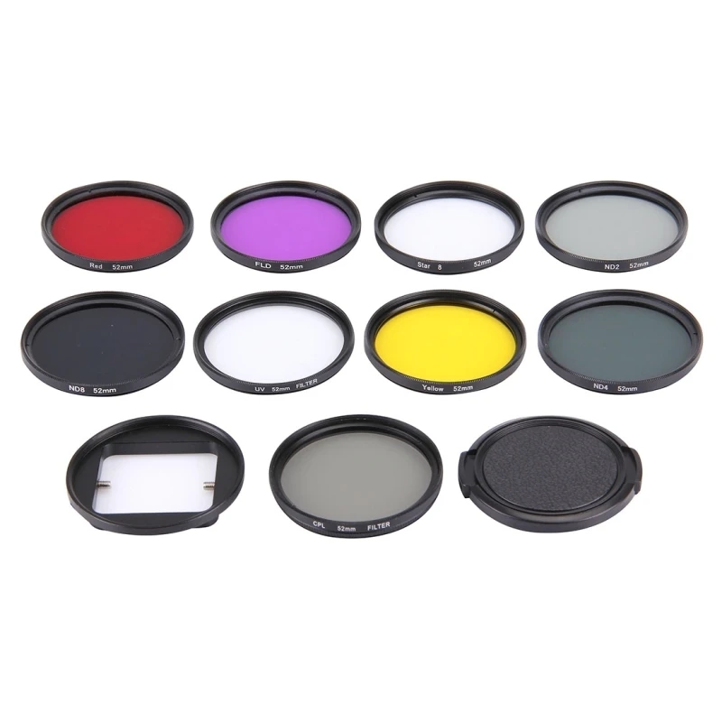 52mm ND Filter Fader Neutral Density Adjustable ND2 ND8 ND4 Filter for