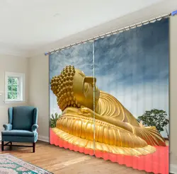 3D цифровая печать золотой статуя Будды стерео снижение Звукоизолированные занавес Высокая точность занавес