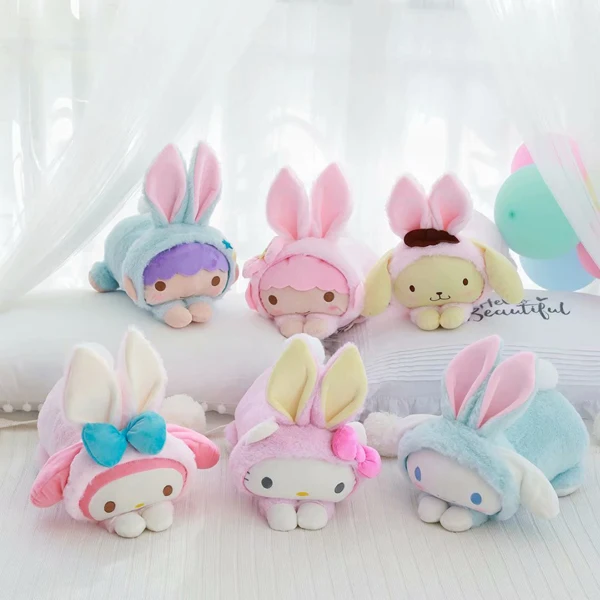 

Candice guo! Q plush toy lovely melody Cinnamoroll purin little twin star turn to rabbit soft tissue box cover birthday gift 1pc