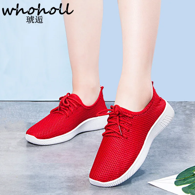 

Summer Sneakers Shoes Women 2018 Air Mesh Breathable Flats trainer Shoes for Women Fitness Travel Walking Jogging Shoes