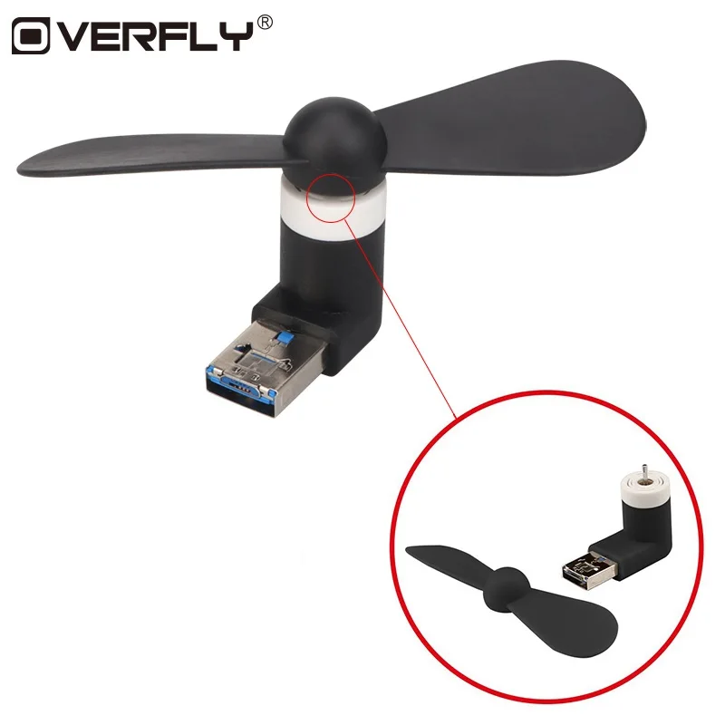 

Overfly 2 in 1 Mini Cool Portable PowerBank USB Fan Micro Wind Cooling Gadget Tester For Android Mobile Phones Desktop Laptop