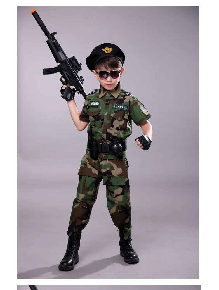 Детские военные тактические костюмы ACU, камуфляжные короткие и длинные армейские костюмы, Студенческая верхняя одежда для мальчиков, тренировочная форма