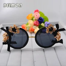 Belmon Модные женские солнцезащитные очки в стиле барокко, брендовые дизайнерские Круглые Солнцезащитные очки для женщин, UV400, женские солнцезащитные очки RS689