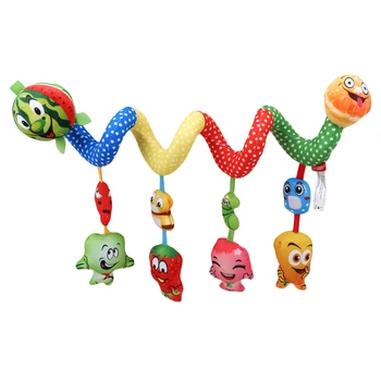 

Hot Infant Toy Baby Crib Revolves Around The Bed Stroller Hanging Development Educational Toy Rattle Mobile Fruits Type