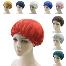 Женская душевая шапочка для дам Resuable Женская атласная шапочка для сна Ночная шапочка для сна шелковая повязка на голову отрегулируемая шапочка de bain douche# A