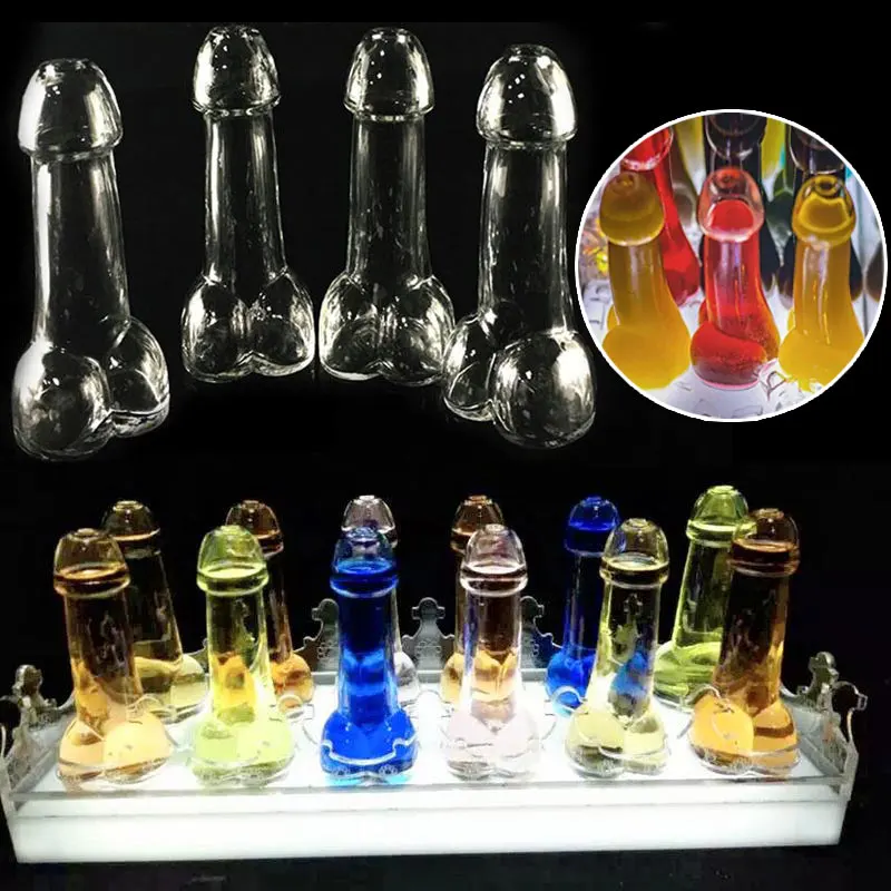 

Universal Penis Wine Glass Tall Transparent High Boron Glass Stem Shape Cocktail Cup Funny Bachelorette Party Accessories