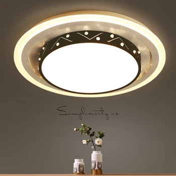 

creative circular main black LED ceiling lamp bedroom lamp concise modern living room lamp living light ceiing light ZA1129455