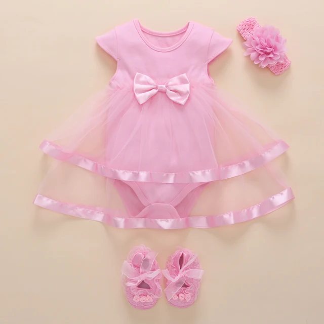 new born baby girls infant dress clothes 1st birthday girl party dress ...