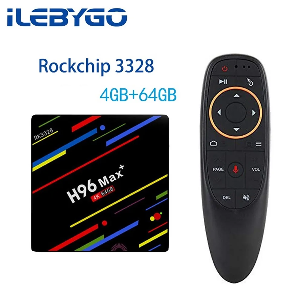 

New Arrival Android 8.1 TV BOX Smart Set top box 4GB+64GB RK3328 Dual WiFi 2.4G Voice Remote Control 4K USB 3.0 H96 MAX Plus