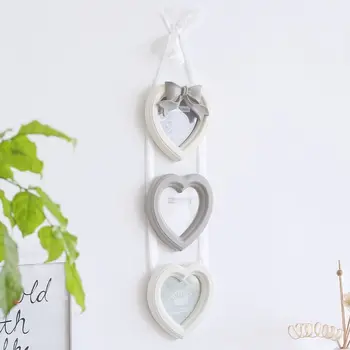 

Free Shipping! Heart to Heart Combination Wooden Photo Frame 3pcs Photo Wall Picture Frame Wall & Home Decoration Gift