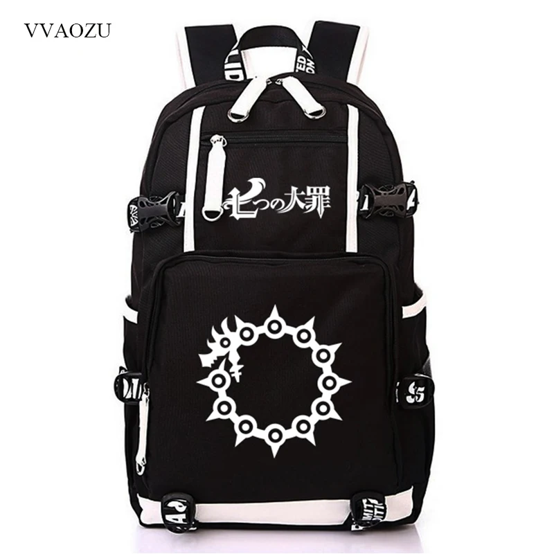 

Anime Nanatsu No Taizai Cosplay Schoolbag The Seven Deadly Sins Cartoon Students Laptop Travel Shoulder Bag Backpack Bookbag