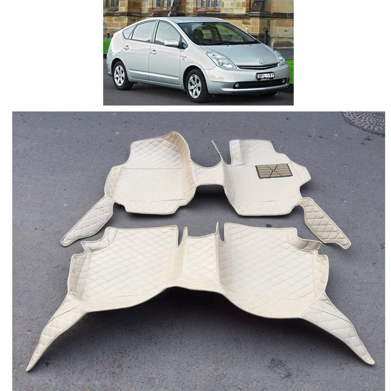 lsrtw2017 fiber leather car floor mat for toyota prius zw20 2004 2005 2006 2007 2008 2009 2010