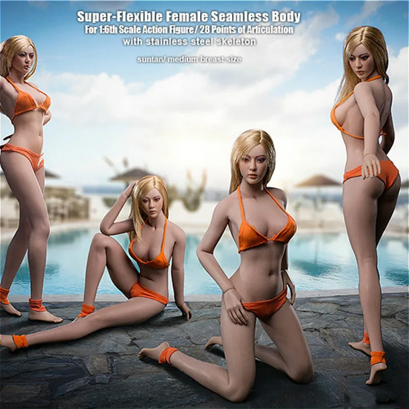 

TBLeague PHICEN 1/6 PHMB2019-S32A S33B Female Long Leg and Narrow Shoulder Super-Flexible Seamless Body for Action Figure DIY