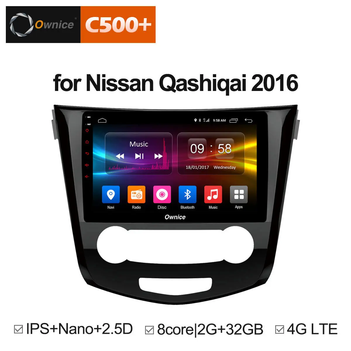 Android 8.1 Unit DVD Radio Multimedia Player for Nissan Qashqai X-Trail 2016 4G DAB+ TPMS Intelligent Smart Car Pad on Board PC