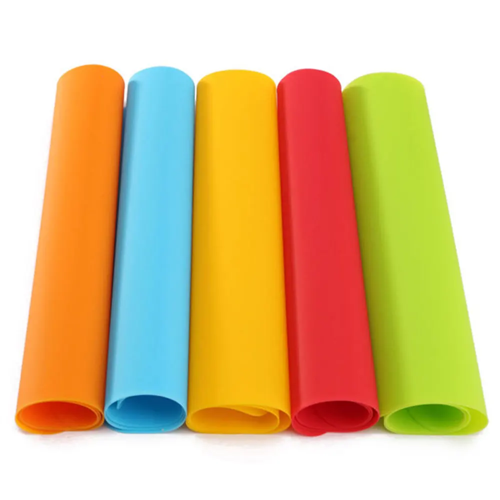

Soft Silicone Pastry Bakeware Baking Tray Oven Rolling Kitchen Mat Sheet Cooking Non-stick Thick Kitchen Tools dropship