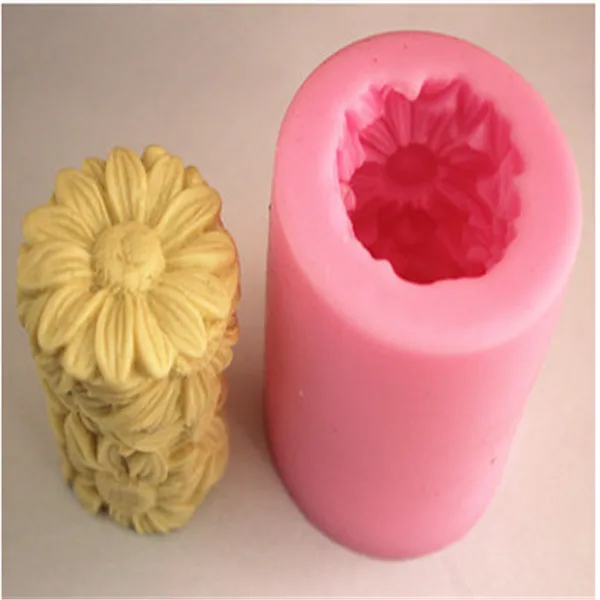 2017 Hot Sale Flower Tulip Soap Mold Candle Molds Round Rose Flowers