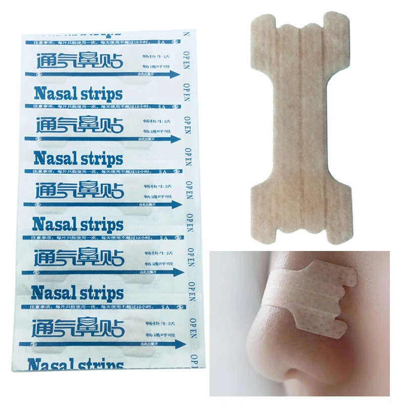 Dus 100 قطعة مكافحة الشخير النوم الأنف شرائط وقف الشخير أسهل شخير سدادة شرائط الأنف التصحيح الرعاية الصحية عدة