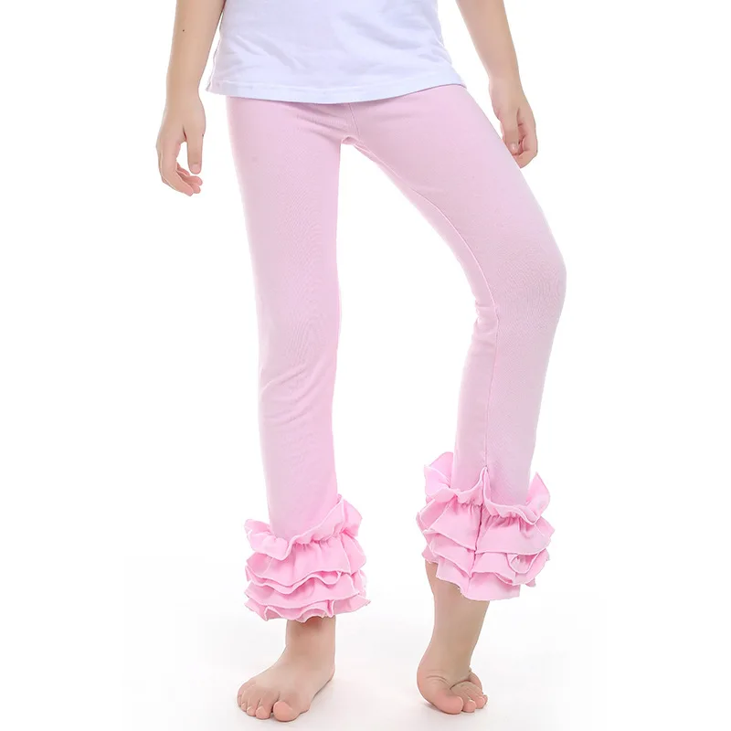 

Children's clothing 2017 spring new European and American 100% cotton lace pants solid color pants girl leggings 2 3 4 5 6 years