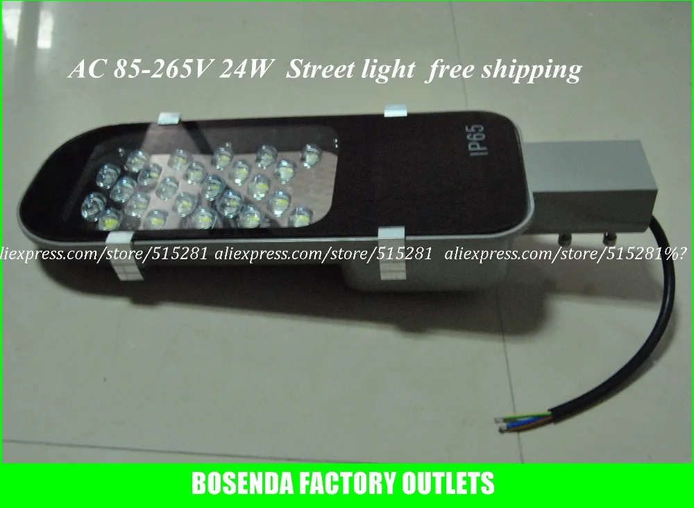 

BSOD 24W LED Street Light Bulb Road Lamp IP65 Waterproof Aluminum Housing AC85V-265V