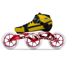 Bont погоня 2PT 195 мм 2PF CXXV скоростные роликовые коньки Heatmoldable углеродного волокна загрузки 3*125 мм красный волшебный колеса Patines