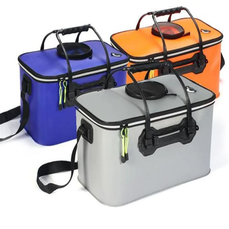 

Outdoor Folding fish buckets High Quality EVA Fishing Barrel boxed bucket multi-purpose box live fishs water tank 35CM 40CM 45C