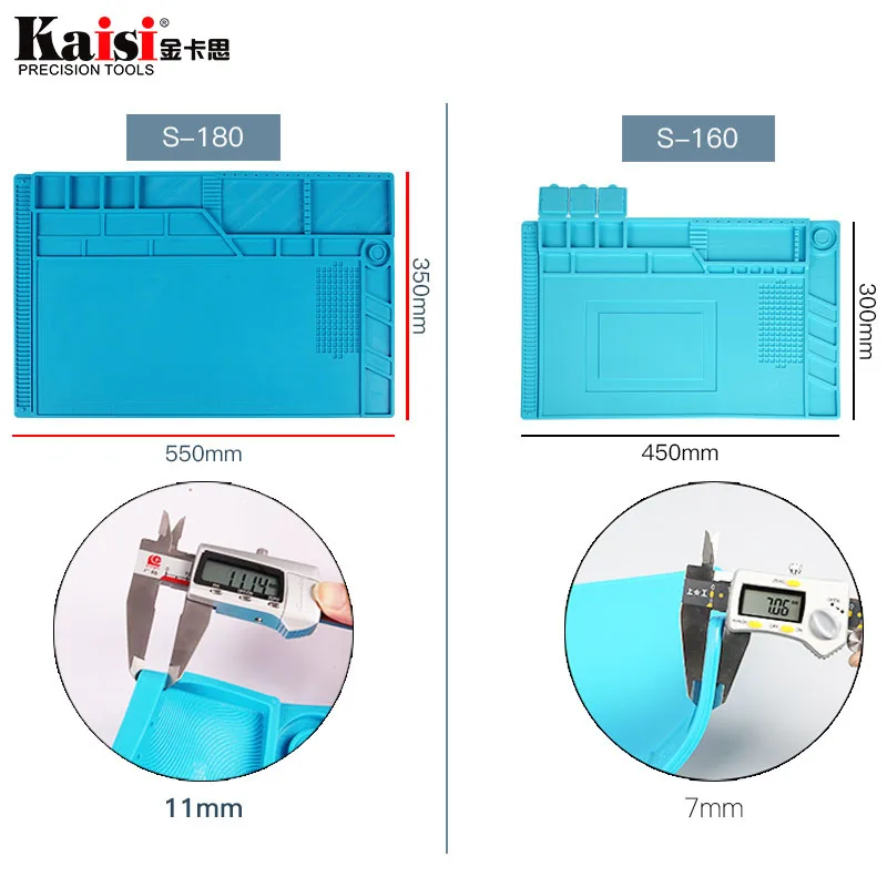 S-180 теплоизоляция силиконовый коврик стол коврик техническое обслуживание платформы для BGA пайки ремонтные инструменты станция с магнитной секцией