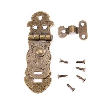 

Bronze tinted wooden box alternating toggle lock box buckle carved book lock old metal clasp antique clasp lock 71mmx2.4mm