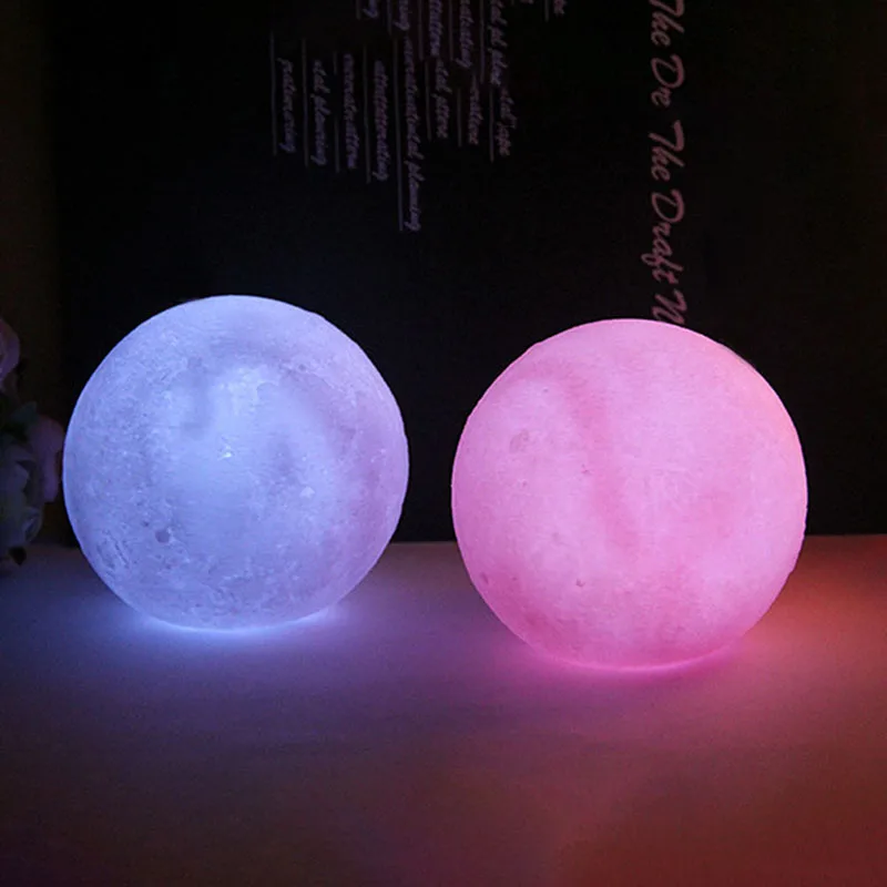 

1 Pcs LED Moon Light Night Lamp 3D Portable Gift for Home Bedside Desk Bedroom QJ888