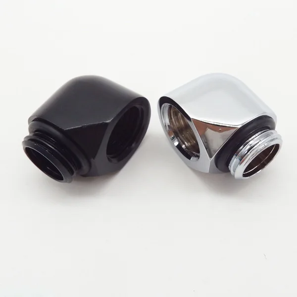 

WinKool 90 Degree Male To Female Angle Fitting Adapter with G1/4" Threads Silver/Black Options