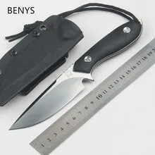 Benys шарнирного соединения фиксированным лезвием KYDEX оболочка тактический фонарь кемпинг охотничьи ножи выживания для повседневного использования на открытом воздухе нож D2 лезвие G10 ручка для рыбалки