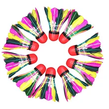 10 шт. игры спортивной подготовки разноцветный перо утки воланы для бадминтона безопасности и выживания Z0724