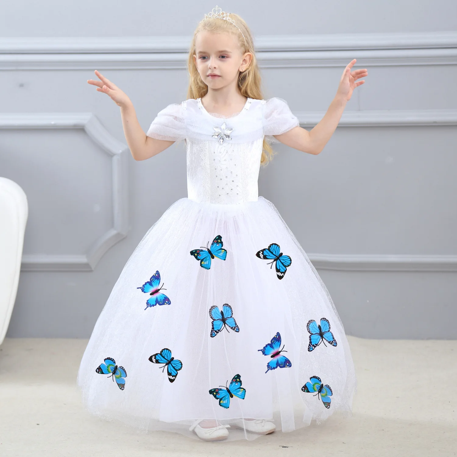 

Children Fancy For Girls Princess Dress Cinderella Butterfly Snow White Dress Christmas Carnival Costume For Kids Party Dresses