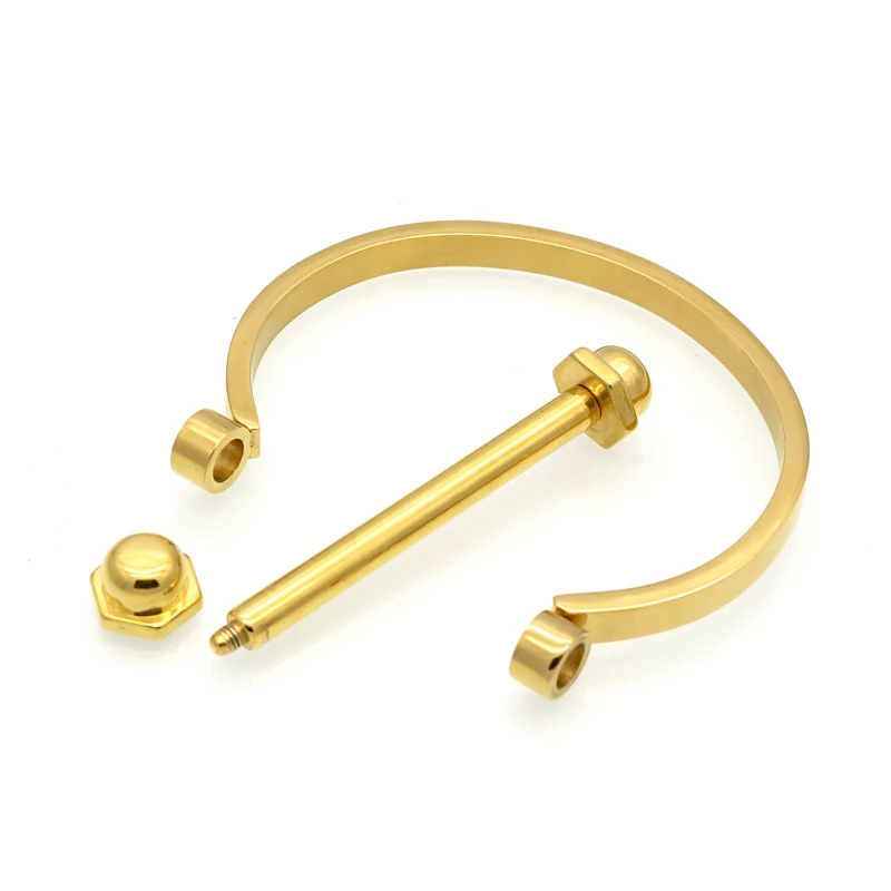 New Design Nut Nail Bracelet Armband Gold Bracelet For Women Screw Cuff