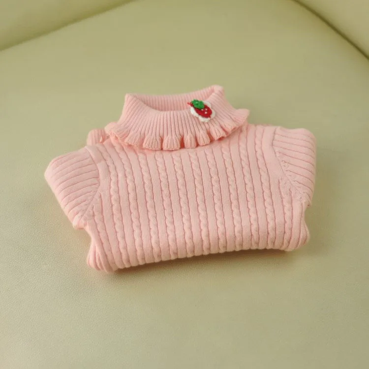Новые детские свитеры на зиму и весну свитеры для девочек детские свитеры с высоким воротом верхняя одежда для детей свитеры - Цвет: rubber red