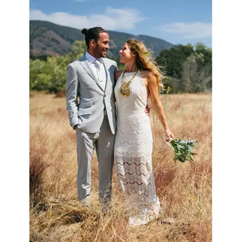 

men suits gray wedding suits for men two pieces tuxedos for men groom wedding suits slim fit (Jacket+Pants)