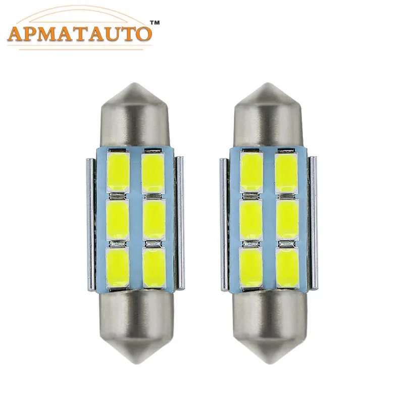 2x White 36mm 39mm 42mm C5W C3W C10w LED Error Free Car License Number Plate lights Auto Reading Dome Festoon Lamp 12V | Автомобили и