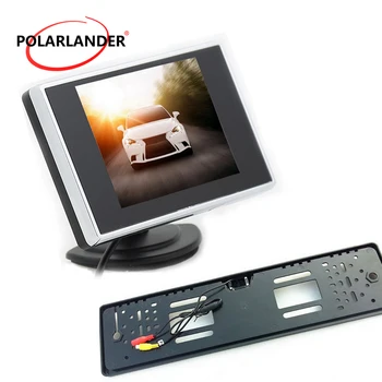 

Backup Reverse Monitor rear view camera monitor license plate frame Car Monitor Auto TV car 3.5 inch TFT LCD Reversing camera